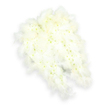 A symbolic pair of angel wings, fashioned as a funeral tribute, appears to gently rest against a bright white background, radiating quiet serenity. Each wing is formed from a dense bed of minute white flowers, likely small chrysanthemums or spray carnations, arranged so closely that their petals create a continuous, cushioned surface. Within the sea of white, tiny touches of pale green and soft yellow can be seen at the centres of some blossoms, adding a natural, almost breathing quality to the piece. Tracing the elegant outline of both wings, from the broad upper curve down to the slender tips, sit generous clusters of downy white feathers. They are layered in overlapping rows, their soft barbs slightly tousled, giving the impression of real wings at gentle rest and reinforcing the sense of angelic presence. Discreet, even lighting ensures there are no harsh shadows, only a delicate halo effect around the feathers, while a light drop shadow beneath the design adds dimension and lifts the composition from the background. The mood is reflective and deeply soothing, ideal for a farewell that emphasises innocence, protection, and peace. One can imagine this angel wing arrangement being prepared by Flowers Epping for delivery to a quiet home near Epping station or to a chapel on the outskirts of the forest, where it would sit beside the coffin or memory table as a soft, visual promise of comfort, guidance, and everlasting rest for the one who has passed.